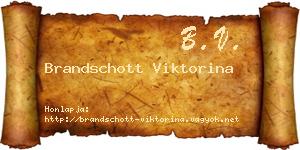 Brandschott Viktorina névjegykártya